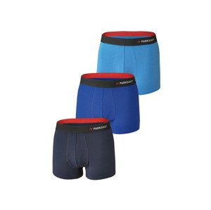 Parkside® Pánské boxerky, 3 kusy (navy modrá / tmavě modrá / modrá, 7/Xl)