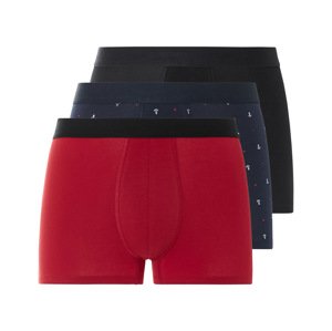 Livergy® Pánské boxerky, 3 kusy (černá / navy modrá / červená, 7/Xl)