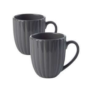 Livarno home Sada talířů / misek / hrnků, 2dílná (hrnek, šedá)