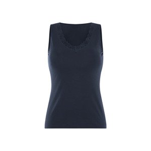 esmara® Dámská košilka s krajkou (navy modrá, L (44/46))