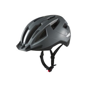 Crivit Cyklistická helma s koncovým světlem (šedá, L/Xl)