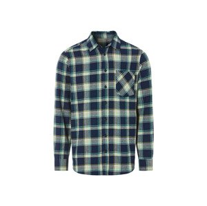 Livergy® Pánská volnočasová flanelová košile (navy modrá / zelená / žlutá, L (41/42))