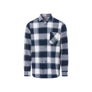 Livergy® Pánská volnočasová flanelová košile (navy modrá / bílá, XL (43/44))