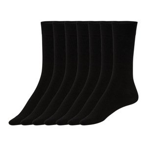 Livergy® Pánské ponožky s BIO bavlnou, 7 párů (černá, 39-42)