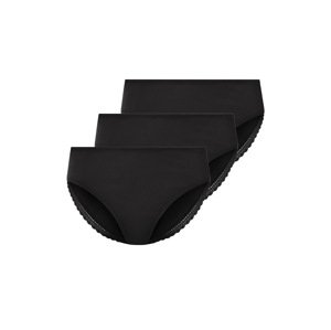 esmara® Dámské kalhotky s BIO bavlnou, 3 kusy (černá, S (36/38))
