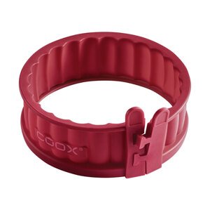 Coox Silikonová forma na koláč se skleněným dnem, Ø 12 cm (červená)
