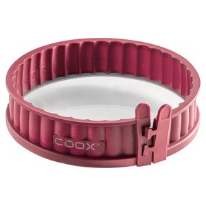 Coox Silikonová forma na koláč se skleněným dnem, Ø 18 cm (tmavě červená)