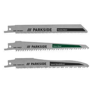 Parkside® Sada pilových listů pro pilu ocasku, 3dílná (univerzální)