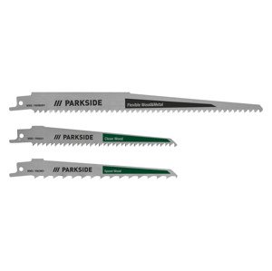 Parkside® Sada pilových listů pro pilu ocasku, 3dílná (dřevo - plast)