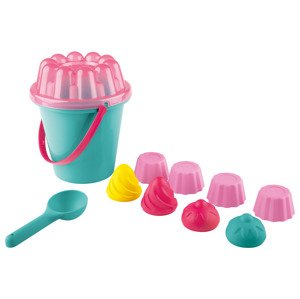 Playtive Hračky na písek (sada na cupcake s modrým kbelíkem)