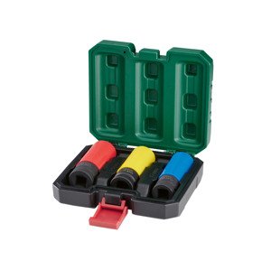 Parkside® Sada rázových nástrčných klíčů / Adaptér pro rázový utahovák / Sada kulových kloubů (sada rázových nástrčných klíčů, 3dílná)