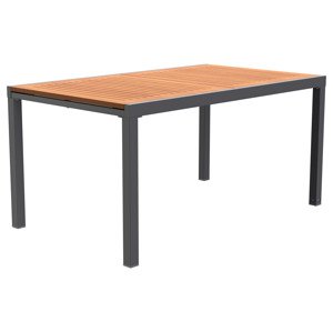 Livarno home Hliníkový zahradní rozkládací stůl Valencia, 150–200 x 90 cm, hnědá