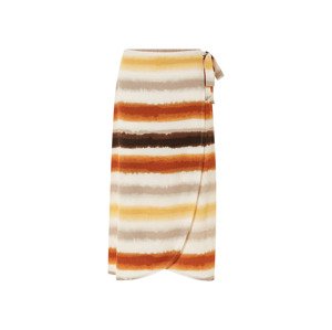 esmara® Dámská zavinovací sukně (béžová/žlutá/oranžová, XS (32/34))