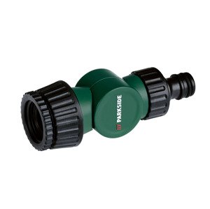 Parkside® Přípojka na vodovodní kohoutek / Regulační ventil / Hadicová přípojka s řídicím ventilem / Spojka se škrticí klapkou (přípojka na vodovodní