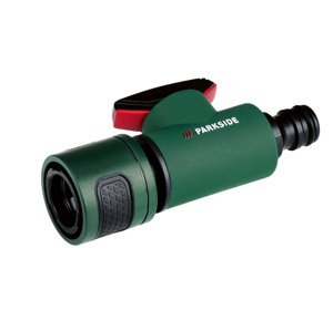 Parkside® Přípojka na vodovodní kohoutek / Regulační ventil / Hadicová přípojka s řídicím ventilem / Spojka se škrticí klapkou (regulační ventil )
