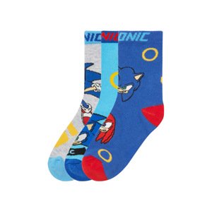 Dětské ponožky, 3 páry (Sonic, 27/30)