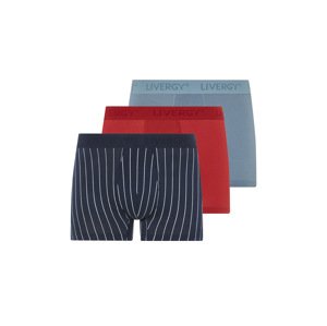 Livergy® Pánské boxerky, 3 kusy (navy modrá / červená / modrá, 7/Xl)