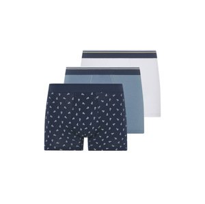 Livergy® Pánské boxerky, 3 kusy (navy modrá / bílá / modrá, 7/Xl)
