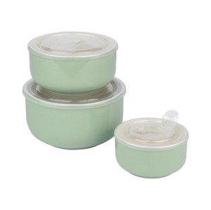 Livarno home Sada porcelánových misek, 3dílná (mintová)