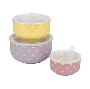 Livarno home Sada porcelánových misek, 3dílná (barevná)