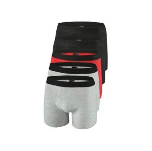 Parkside® Pánské boxerky, 5 kusů (černá/šedá/červená, 7/Xl)