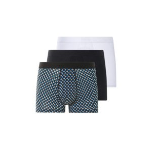 Livergy® Pánské boxerky, 3 kusy (černá/bílá/geometrická, 6/L)