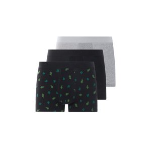 Livergy® Pánské boxerky, 3 kusy (černá/šedá/kaktus, 7/Xl)