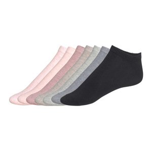 esmara® Dámské nízké ponožky, 7 párů (růžová/béžová/černá, 39/42)