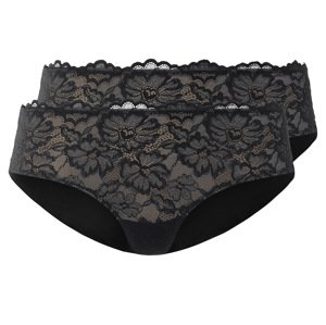 esmara® Dámské krajkové kalhotky, 2 kusy (černá, XS (32/34))