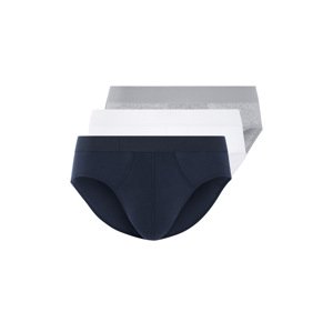 Livergy® Pánské slipy, 3 kusy (námořnická modrá / šedá / bílá, 7/Xl)