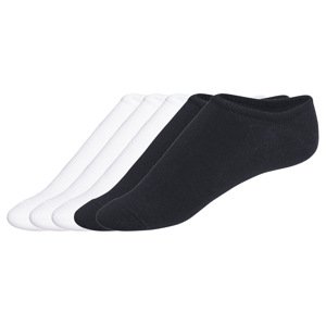 Livergy® Pánské nízké ponožky s BIO bavlnou, 5 párů (bílá/černá, 39-42)