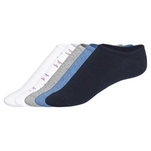 Livergy® Pánské nízké ponožky s BIO bavlnou, 5 párů (šedá/modrá/bílá, 43-46)