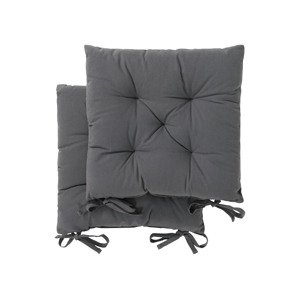 Livarno home Podsedák, 40 x 40 x 4, 2 kusy (šedá)