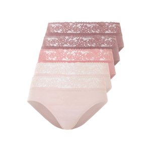 esmara® Dámské kalhotky s krajkou, 5 kusů (růžová / světle růžová, S(36/38))
