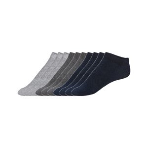 Livergy® Pánské nízké ponožky, 10 párů (šedá / navy modrá, 39-42)