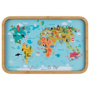 Wenko Dětský bambusový talíř (mapa světa)