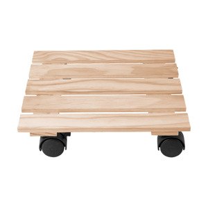 Parkside® Podstavec pod květináč s kolečky (přírodní)