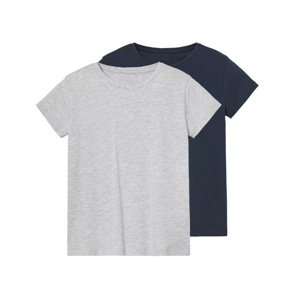 pepperts!® Dívčí triko, 2 kusy (šedá / navy modrá, 134/140)