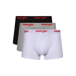 Wrangler Pánské boxerky, 3 kusy (černá/šedá/bílá, L)