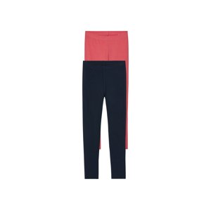 pepperts!® Dívčí legíny, 2 kusy (navy modrá / korálová, 158/164)