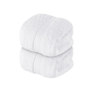 Livarno home Froté ručník pro hosty, 30 x 50 cm, 500 g/m2, 2 kusy (bílá)