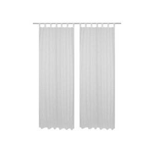Livarno home Závěs, 135 x 254 cm, 2 kusy (bílá)