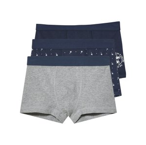 pepperts!® Chlapecké boxerky, 3 kusy (navy modrá / šedá , 146/152)