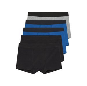pepperts!® Chlapecké boxerky s BIO bavlnou, 5 kusů (černá/modrá/šedá, 158/164)