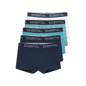 pepperts!® Chlapecké boxerky s BIO bavlnou, 5 kusů (navy modrá / bílá / zelená, 134/140)