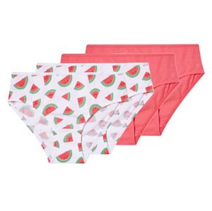 lupilu® Dívčí kalhotky s BIO bavlnou, 4 kusy (červená/bílá, 98/104)