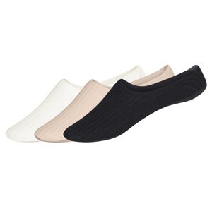esmara® Dámské balerínkové ponožky, 3 páry (krémová/béžová/černá, 39/42)