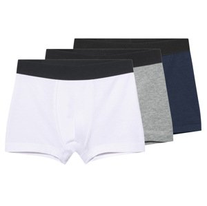 lupilu® Chlapecké boxerky s BIO bavlnou, 3 kusy (navy modrá / šedá / bílá, 110/116)