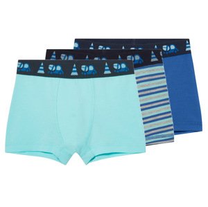 lupilu® Chlapecké boxerky s BIO bavlnou, 3 kusy (světle modrá / modrá / modrá pruhovaná, 110/116)