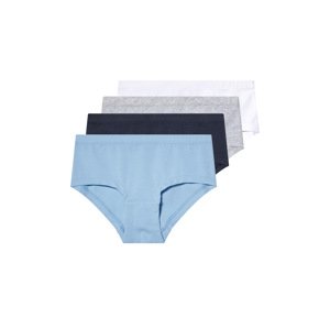pepperts!® Dívčí kalhotky, 4 kusy (bílá / šedá / modrá / navy modrá, 146/152)